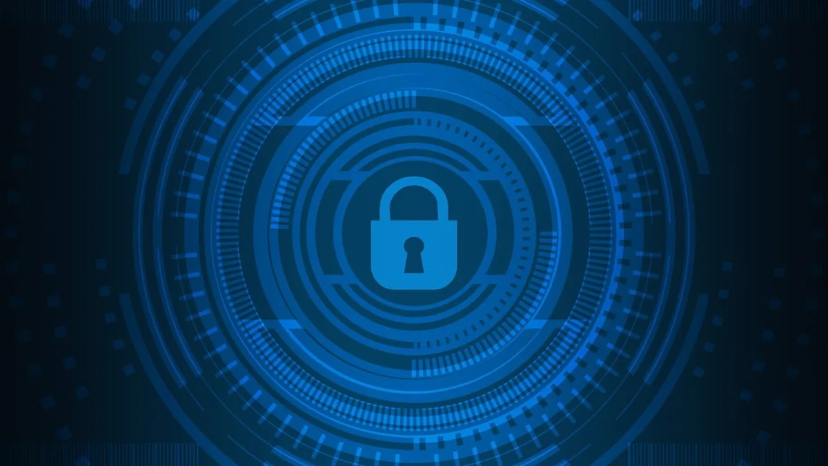 Free cyber security technology network illustration