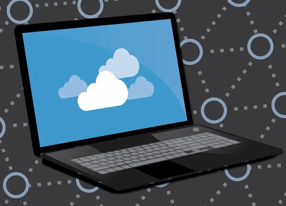 Free cloud computer backup illustration
